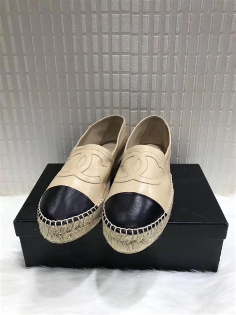 chanel sandals beige|authentic Chanel espadrilles.